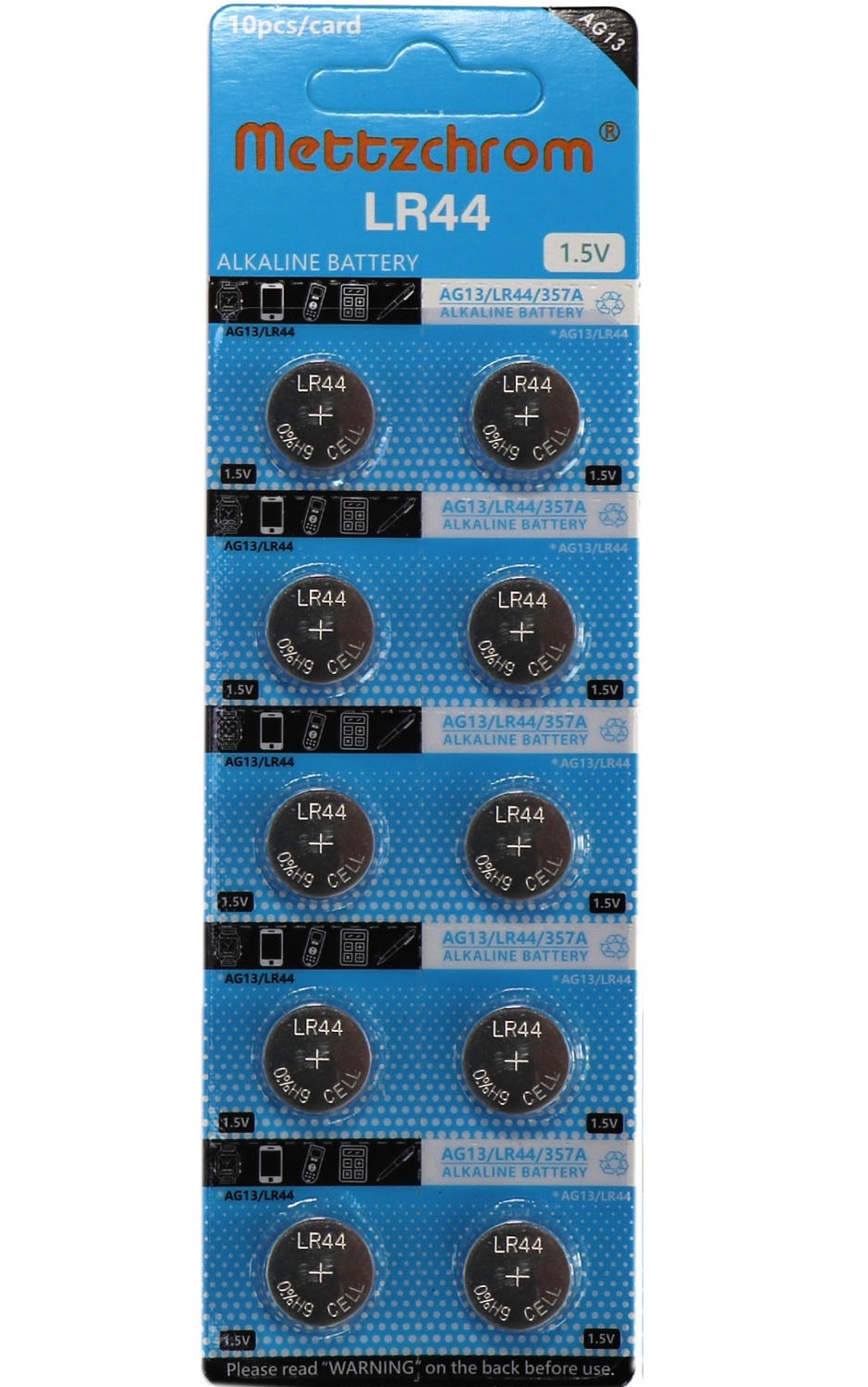 Mettzchrom Lr44 Ag13 A76 1.5 Volt Alkalin Oyuncak Pili  10’lu 