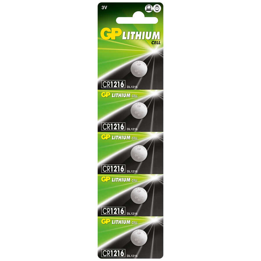 GP CR1216 3v Pil Araç kumanda pili 5’li