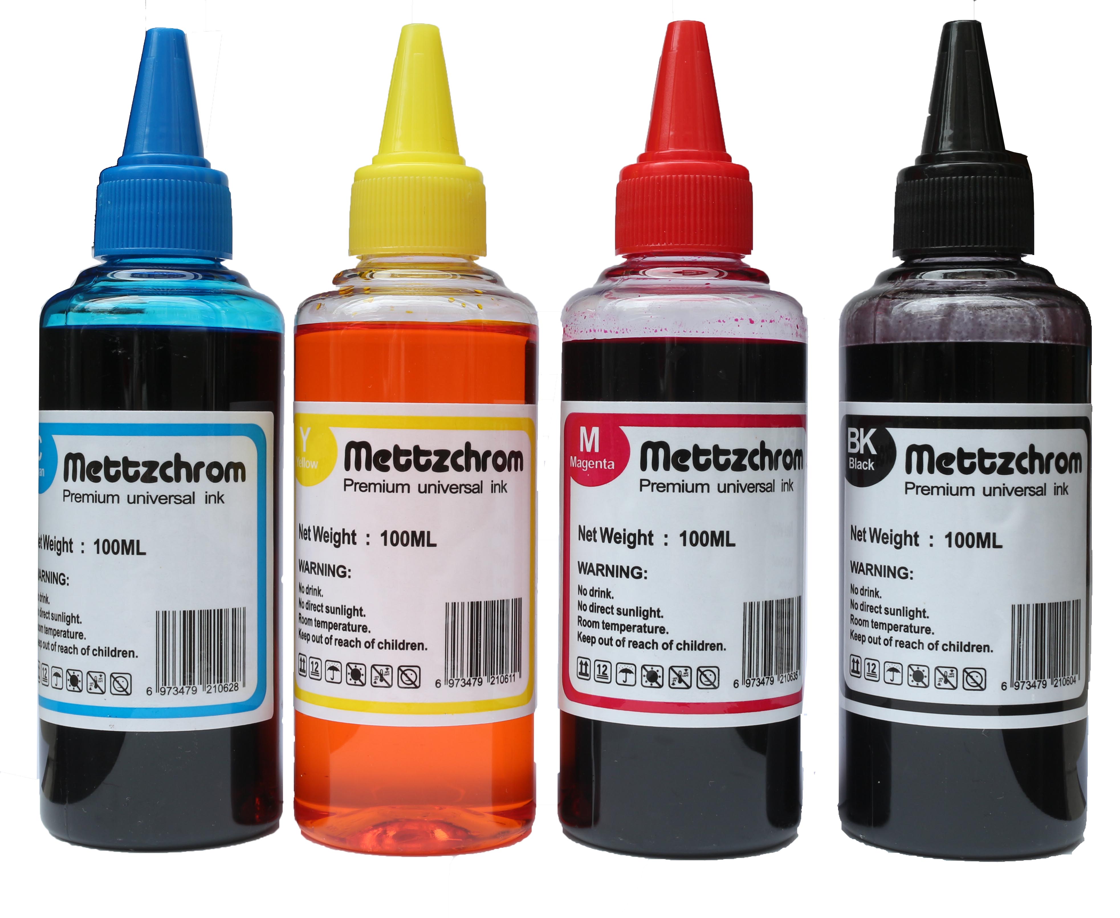 Mettzchrom%20Mürekkep%20Canon%20Uyumlu%20Renkli%20Mürekkep%20Seti%204x100%20ml