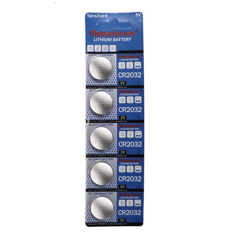 Mettzchrom Cr2032 3v Lityum Para Pil 5 Li CR 2032