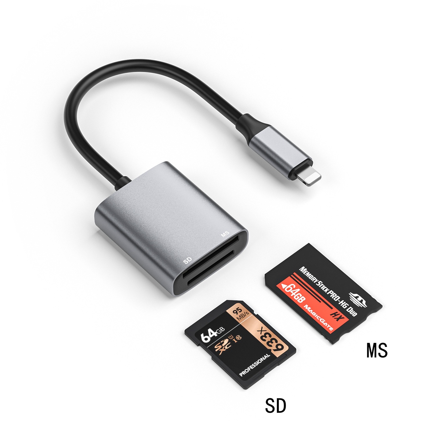Sony uyumlu hafıza kart okuyucu Lightning Hafıza Kart Okuyucu Memory Stick pro Duo Sd kart iphone
