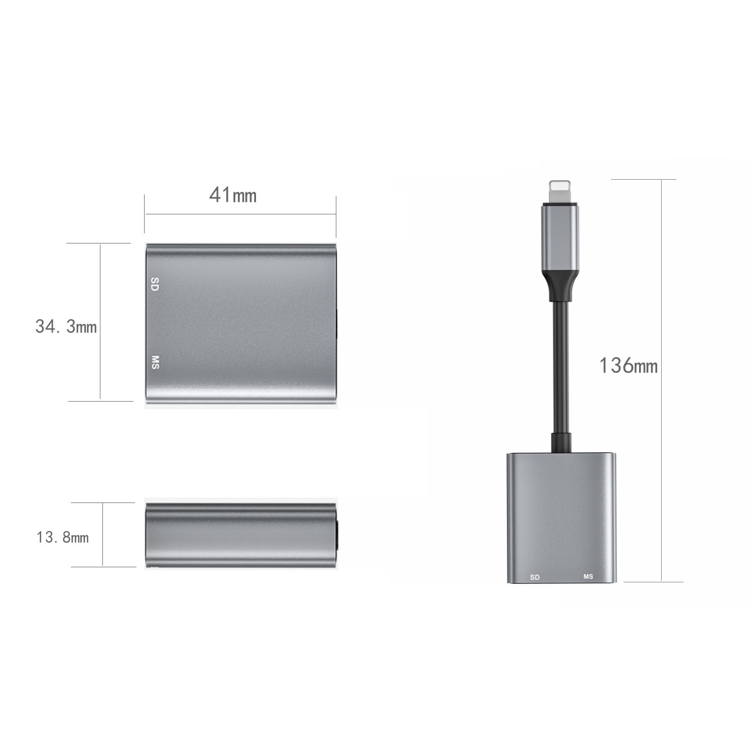 Sony uyumlu hafıza kart okuyucu Lightning Hafıza Kart Okuyucu Memory Stick pro Duo Sd kart iphone