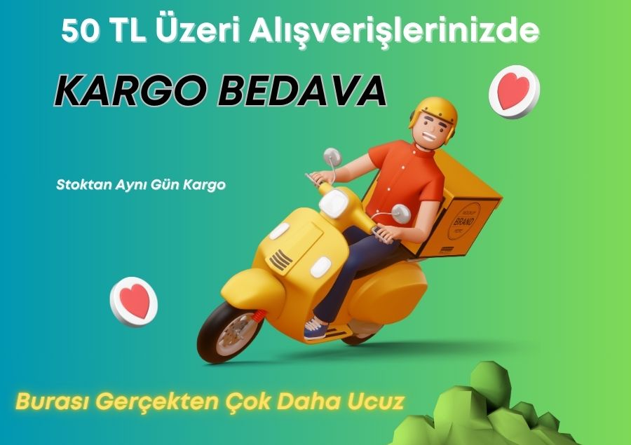 50 TL Üzeri Alışverişlerinizde kargo bedava